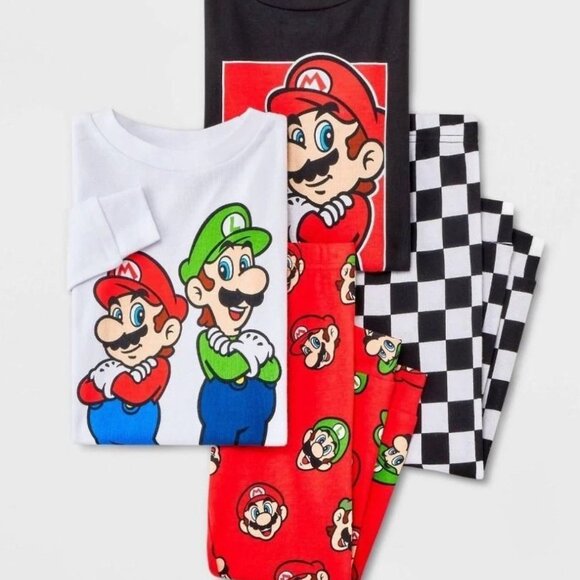 Other - Toddler Boys 4pc Snug Fit Super Mario Cotton Pajamas